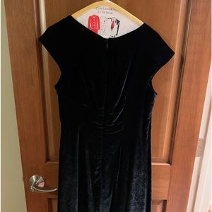 Versus velvet black cap sleeve dress